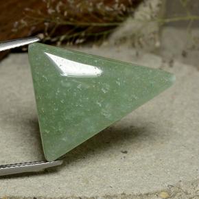 Aventurina verde natural de 20,16 ct, trillón, translúcido