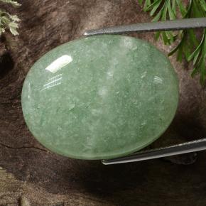 Venturina Verde natural de 29.91 ct, Corte Óvalo, Translúcido