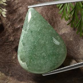 Aventurina verde natural de 18,14 ct, en forma de pera, translúcido