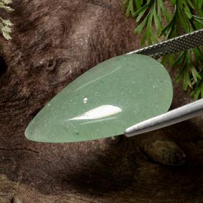 Venturina Verde natural de 16.17 ct, En forma de pera, Translúcido