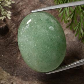 Aventurina verde natural de 29,29 ct, corte óvalo, translúcido