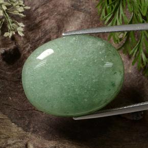 Aventurina verde natural de 29,29 ct, corte óvalo, translúcido