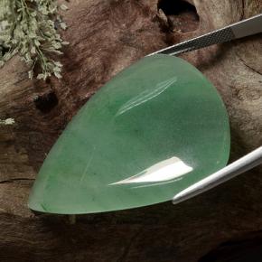 Venturina Verde natural de 89.12 ct, En forma de pera, Translúcido