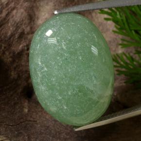 Aventurina verde natural de 29,10 ct, corte óvalo, translúcido