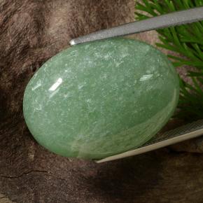 Aventurina verde natural de 29,10 ct, corte óvalo, translúcido