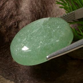 Aventurina verde natural de 29,10 ct, corte óvalo, translúcido