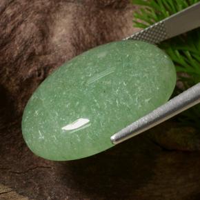 Aventurina verde natural de 34,85 ct, corte óvalo, translúcido