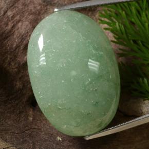 Aventurina verde natural de 34,82 ct, corte óvalo, translúcido