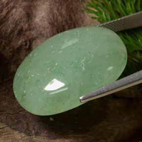 Aventurina verde natural de 34,82 ct, corte óvalo, translúcido