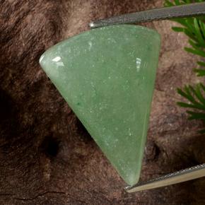 Venturina Verde natural de 12.64 ct, Trillón, Translúcido