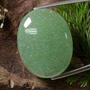 Aventurina verde natural de 35,77 ct, corte óvalo, translúcido