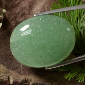 Aventurina verde natural de 35,77 ct, corte óvalo, translúcido