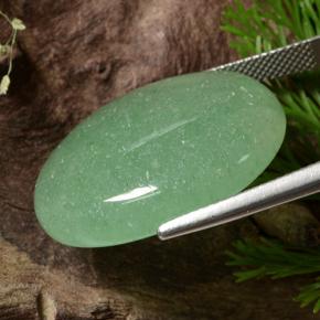 Aventurina verde natural de 35,77 ct, corte óvalo, translúcido