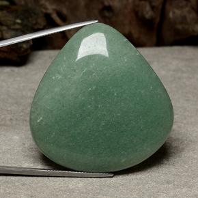 Aventurina verde natural de 104,24 ct, en forma de pera, translúcido