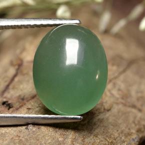 Venturina Verde natural de 5.43 ct, Corte Óvalo, Translúcido