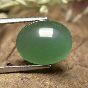 Venturina Verde natural de 5.43 ct, Corte Óvalo, Translúcido