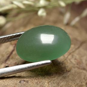 Venturina Verde natural de 5.43 ct, Corte Óvalo, Translúcido