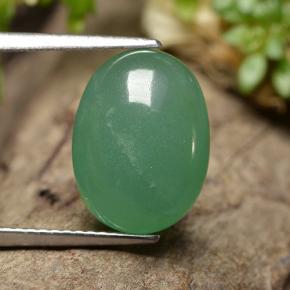 Aventurina verde natural de 6,05 ct, corte óvalo, translúcido