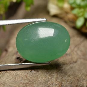 Aventurina verde natural de 6,05 ct, corte óvalo, translúcido