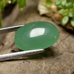 Aventurina verde natural de 6,05 ct, corte óvalo, translúcido