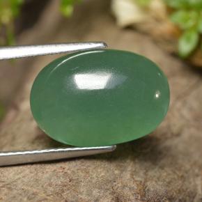 Aventurina verde natural de 6,92 ct, corte óvalo, translúcido