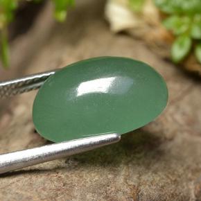 Aventurina verde natural de 6,92 ct, corte óvalo, translúcido