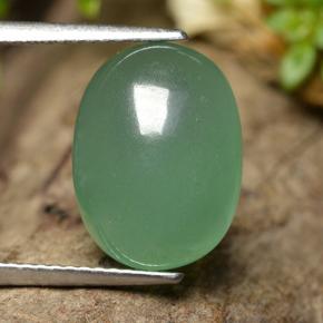 Venturina Verde natural de 6.12 ct, Corte Óvalo, Translúcido