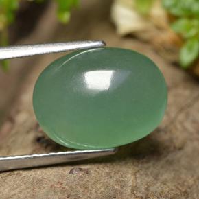 Venturina Verde natural de 6.12 ct, Corte Óvalo, Translúcido