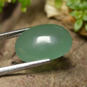 Venturina Verde natural de 6.12 ct, Corte Óvalo, Translúcido