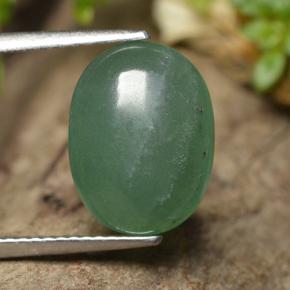 Aventurina verde natural de 5,42 ct, corte óvalo, translúcido