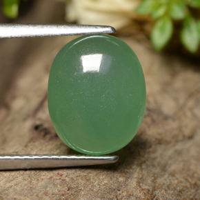 Aventurina verde natural de 3,88 ct, corte óvalo, translúcido