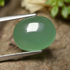 Aventurina verde natural de 3,88 ct, corte óvalo, translúcido