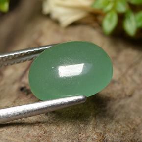 Aventurina verde natural de 3,88 ct, corte óvalo, translúcido