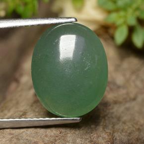 Aventurina verde natural de 5,40 ct, corte óvalo, translúcido