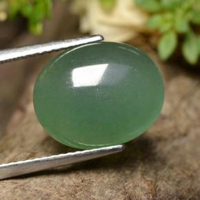 Aventurina verde natural de 5,40 ct, corte óvalo, translúcido