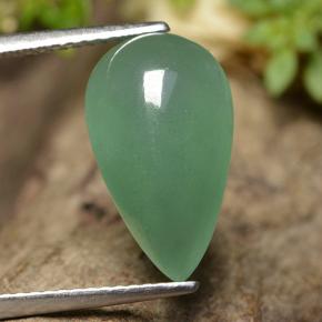 Aventurina verde natural de 4,98 ct, en forma de pera, translúcido