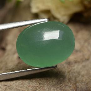 Venturina Verde natural de 4.39 ct, Corte Óvalo, Translúcido