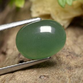 Aventurina verde natural de 3,63 ct, corte óvalo, translúcido