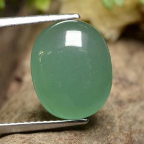 Aventurina verde natural de 5,74 ct, corte óvalo, translúcido