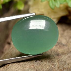 Aventurina verde natural de 5,74 ct, corte óvalo, translúcido