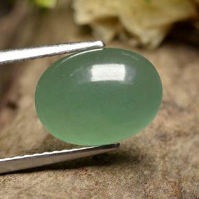 Aventurina verde natural de 3,42 ct, corte óvalo, translúcido