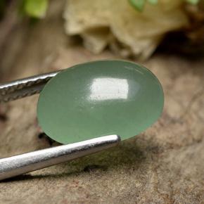 Aventurina verde natural de 3,42 ct, corte óvalo, translúcido