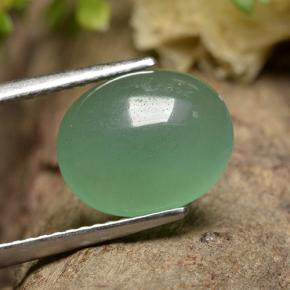 Venturina Verde natural de 3.64 ct, Corte Óvalo, Translúcido