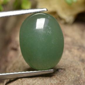 Venturina Verde natural de 4.62 ct, Corte Óvalo, Translúcido