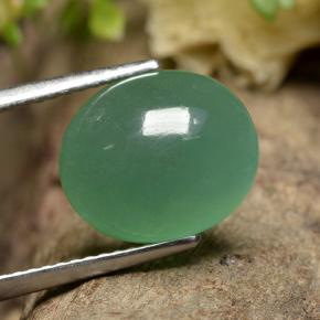 Aventurina verde natural de 5,69 ct, corte óvalo, translúcido