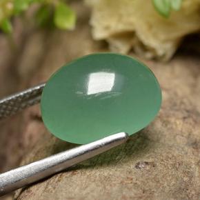 Aventurina verde natural de 5,69 ct, corte óvalo, translúcido