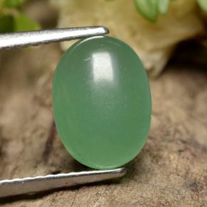 Venturina Verde natural de 2.57 ct, Corte Óvalo, Translúcido