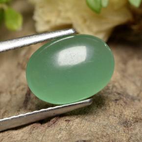 Venturina Verde natural de 2.57 ct, Corte Óvalo, Translúcido