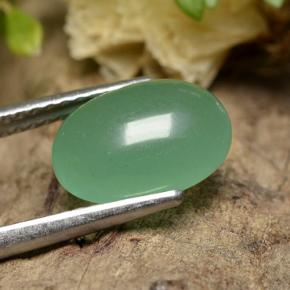 Venturina Verde natural de 2.57 ct, Corte Óvalo, Translúcido