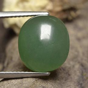 Venturina Verde natural de 6.23 ct, Corte Óvalo, Translúcido